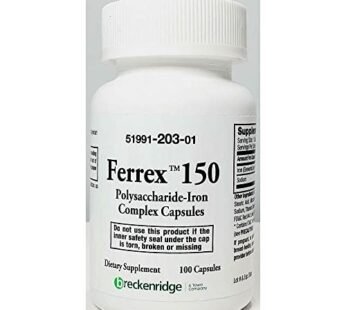 Ferrex 150 Polysaccharide Iron Complex Capsules by Breckenridge – 100 Ea