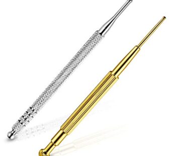 2 Pieces Facial Reflexology Massage Tool Retractable Acupuncture Pen, Stainless Steel Doub