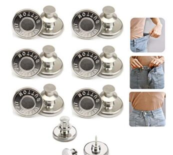 6PCS Perfect Fit Instant Button, Instant Buttons, Jean Replacement Buttons Removable Butto
