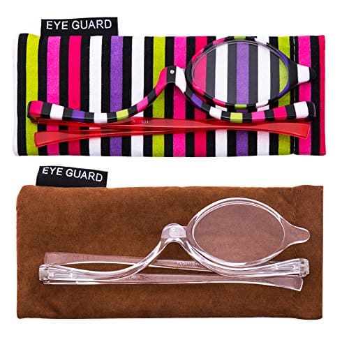 EYEGUARD Readers 2 Pack Magnifying Makeup Glasses Eye Make Up Spectacles Flip Down Lens Fo - Image 2