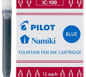 PILOT Namiki IC100 Fountain Pen Ink Cartridges, Blue, 12-Pack (69101)