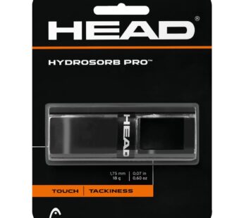 HEAD Hydrosorb Pro Tennis Racket Replacement Grip – Tacky Racquet Handle Grip Tape – Black