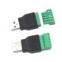 Kework USB Screw Terminal Block Connector, USB 2.0 Type A Female to 5 Pin Female Bolt Scre