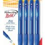 BIC VLGBP41-Blu Velocity Bold Retractable Ball Pen, Bold Point (1.6mm), Blue, 4-Count