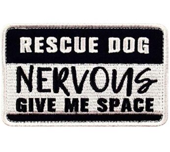 TailWag Planet Rescue Dog Nervous Give Me Space Morale Tactical Patch Embroidered Badge Fa