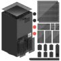 FYOUNG Dust Filter, PVC Cover Compatible with Xbox Series X Console Top and Back Protectio