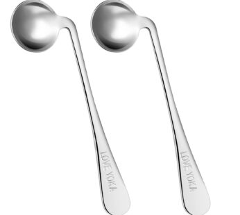 2 Pieces Adaptive Utensils for Elderly Right Handed Angled Spoons Anti Shake Stainless Ste