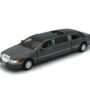 Kinsmart 1/38 Scale Diecast 1999 Lincoln Town Car Stretch Limousine in Color Black