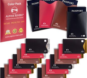 18 RFID Blocking Sleeves (14 Credit Card Holders & 4 Passport Protectors) Ultimate Premium