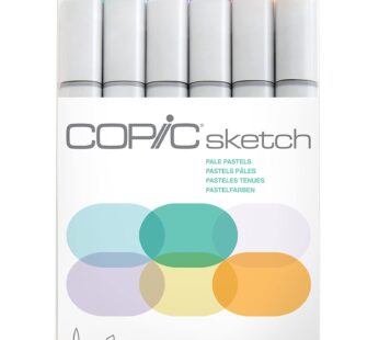 Copic Alcohol Sketch Marker Set, Pale Pastels, 6 Count (Pack of 1)