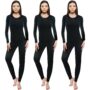Patelai 3 Sets Thermal Underwear for Women with Fleece Lined Long Underwear Women Base Lay