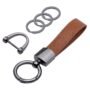 Wisdompro Genuine Leather Car Keychain, Universal Key Fob Keychain Leather Key Chain Holde