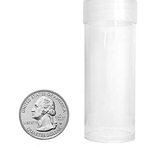 BCW Quarter Coin Storage Tubes – 10 ct | Archival Quality Plastic Coin Holders, Screw-On C