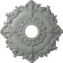 Ekena Millwork CM18RL Riley Ceiling Medallion, 18"OD x 3 1/2"ID x 1 1/2"P, Primed