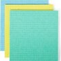 Full Circle Reusable Cellulose Sponge Clothes, 3 Pack, Set of 3, Multicolor, 3 Count