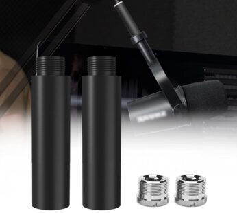 Boseen Mic Stand Extension Tube, 5/8″ Female to 5/8″ Male Microphone Extension Pipe Microp