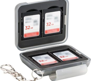 PROfezzion SD Card Holder Case Water-Resistant: Portable 12 Slots Memory Card Case for 8 M