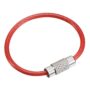 uxcell Wire Keychain 90mm Length Key Ring Loop Cable for Handbag Lanyard Zipper, PVC Coate