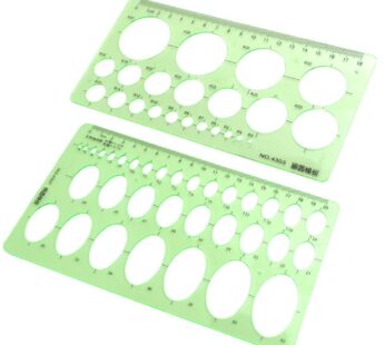 XYBAGS 2PCS Professional Quality Circle and Oval Template Measuring Templates Ruler for Of