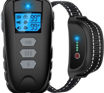 Asrcs Dog Training Collar with Remote, Waterproof Dog Collar with Beep Vibration Shock, Ad