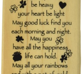 Inkadinkado Mounted Rubber Stamps-May Good Luck Find You 2.75″X2.25″