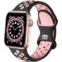 Lerobo Compatible with Apple Watch Band 41mm 40mm 38mm for Women Men,Soft Silicone Sport B