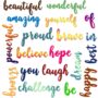 20 Pieces Inspirational Cutting Dies Metal Cutting Dies Carbon Steel Embossing Script Die