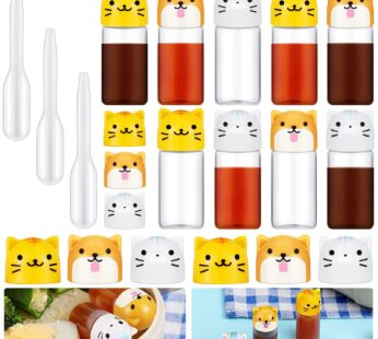 12 Pieces Bento Soy Sauce Case Container Bento Box Accessories, Mini Condiment Plastic Bot
