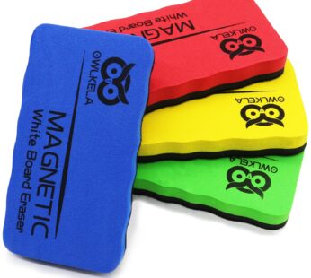 OWLKELA Magnetic Whiteboard Eraser, Dry Eraser Board Erasers, Dry Erasers for White Board,