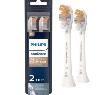 Philips Sonicare Genuine A3 Premium All-in-One Replacement Toothbrush Heads, 2 Brush Heads
