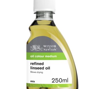 Winsor & Newton Refined Linseed Oil, 250ml (8.4-oz) Bottle, Brown