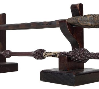 Nangopop Wizard Wand Stand Display – 2 Tiered Wood Magic Wand Holder for Table Display, Ho