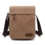 Sechunk Middle Vintage Canvas Messenger Cross body bag Shoulder bag (Coffee, middle)