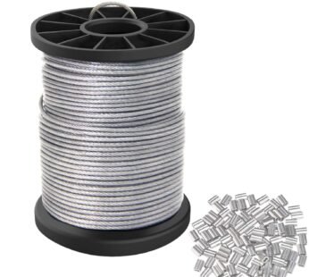 Vinyl Coated Picture Hanging Wire 1.5mm Up to 150lbs,100 Feet(30.5M) Stainless Steel Pictu