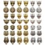 JIALEEY Animal Tibetan Loose Spacer Beads, Mixed Lion Fox Owl Leopard Spacer Beads Fit Eur