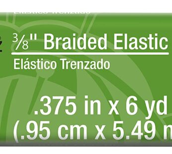 Dritz Braided x, Black Elastic, 3/8-Inch by 6-Yard