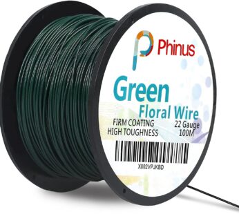 Floral Wire, 110 Yards 22 Gauge Green Florist Wire, Flexible Green Wire Paddle Wire for Cr