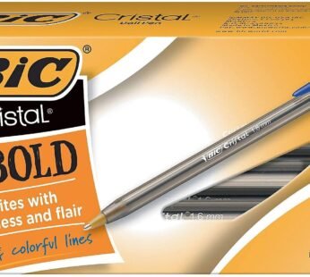 BIC Cristal Xtra Bold Ballpoint Pen, Bold Point (1.6mm) For Vivid And Dramatic Lines, Blue