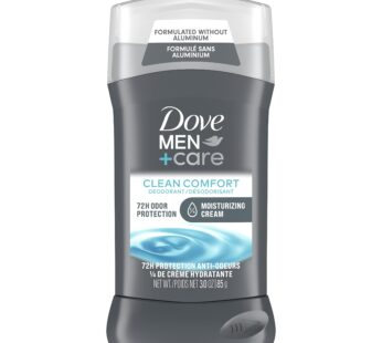 Dove Men+Care Deodorant Stick for Men Clean Comfort Aluminum Free 72-Hour Odor Protection