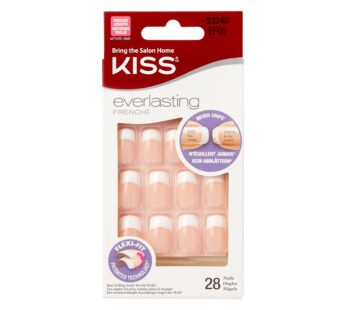 KISS Everlasting, Press-On Nails, Nail glue included, Infinite’, French, Medium Size, Squo