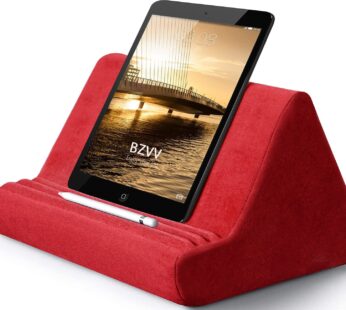 Soft Tablet Stand Pillow with Pocket,Tablet Cushion Stand,Adjustable 3 Viewing Angle,Lazy