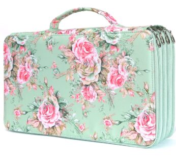 Vomgomfom Colored Pencil Case – Large Capacity Colored Pencil Holder with Zipper Closure T