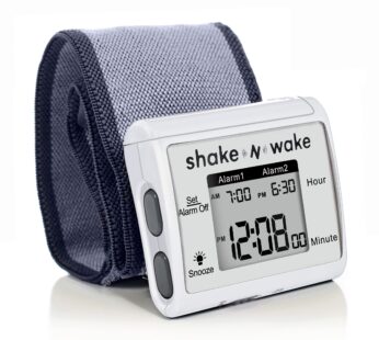 Tech Tools Vibrating Alarm Clock – Shake N Wake – Silent Alarm Wristband Watch – with Dual