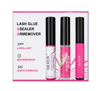 CALAILIS Cluster Lash Glue Lash Sealer and Lash Remover Kit, Super Strong Hold and Long La