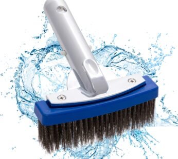 Fimimo 5.5″ Stainless Steel Bristles Pool Brush, Swimming Pool Brushes with Handles for Cl