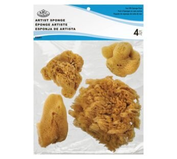 ROYAL BRUSH Natural Ocean Artist Sponges, 3 Silk/1 Jumbo, 4/pkg
