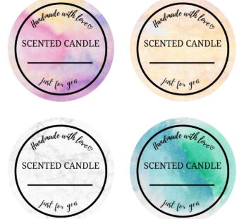 Mobiusea Creation Candle Label Roll | 2 Inch I 300pcs Waterproof Labels for Candle Making