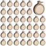 Framendino, 40 Pack Mini Embroidery Hoops Small Ring Tiny Round Wood Hoops Round Cross Sti