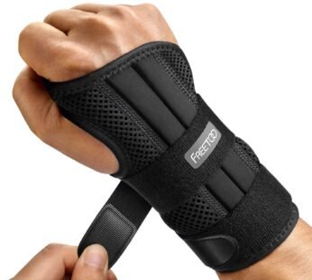FREETOO Wrist Brace for Carpal Tunnel Relief Night Support , Maximum Support Hand Brace wi