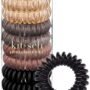 Kitsch Spiral Hair Ties for Women - Coil Hair Ties for Thick Hair | No Crease Hair Tie | S